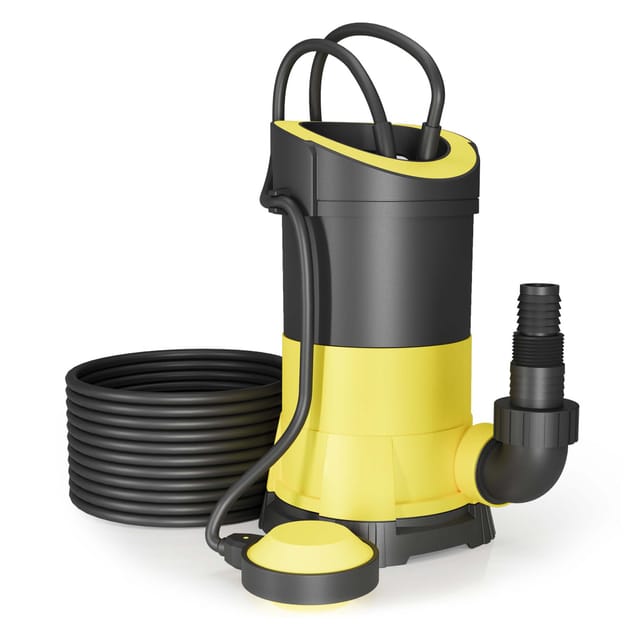 Xpotool - Schmutzwasserpumpe 5.000l/h, 250W, max. Förderhöhe 6m, Fremdkörper bis max. Ø5mm