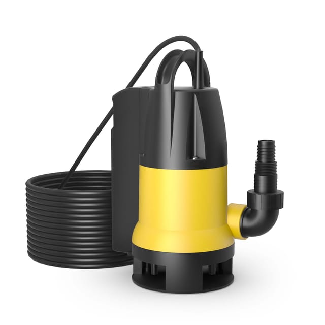 Wiltec - Schmutzwasserpumpe 8000 l/h 400 w, max. Förderhöhe 5 m, Fremdkörper bis ø 35 mm