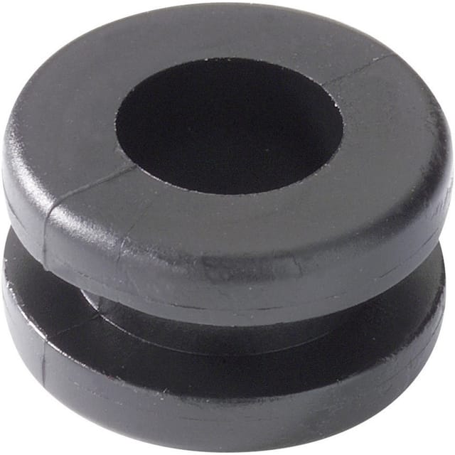 Hellermanntyton - HV1302-PVC-BK-M1 Kabeldurchführung Klemm-Ø (max.) 8 mm Plattenstärke (max.) 3 mm p