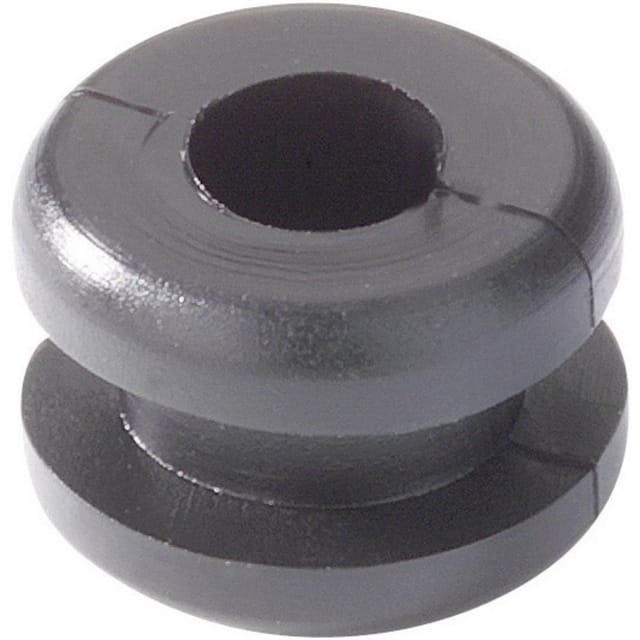 Hellermanntyton - HV1201B-PVC-BK-N1 Kabeldurchführung Klemm-Ø (max.) 4 mm Plattenstärke (max.) 2.5 m