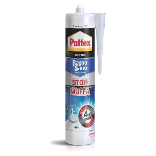 Pattex - Neutrales Anti-Schimmel-Dichtmittel für Badezimmer – 300 ml – weiße Farbe