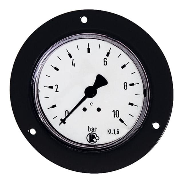 Riegler Standardmano., Frontring schwarz, G 1/4 hinten, 0-60,0 bar, Ø 50