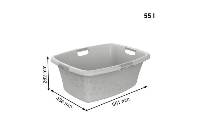 Wäschewanne Flowers 50 l Wäschekorb Wäschsammler - Rotho