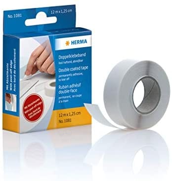 1081 - Klebeband, doppelseitig, 1,25 cm x 12 m, 1 St. - Herma