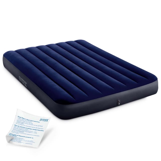64758 DuraBeam Classic Luftbett (l x b x h) 191 x 137 x 25 cm Blau - Intex
