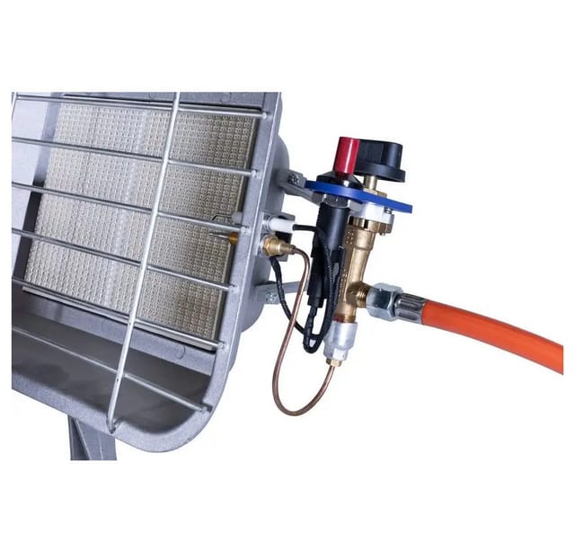 Güde - Gasheizstrahler Eco mit Piezo Zündung, Druckregler, Schlauch, 4,4 kW