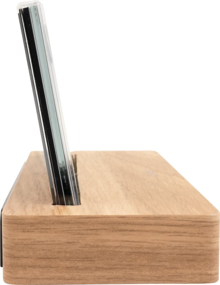 Thomson Digitaler Wecker aus dunklem Holz mit Wetterstation Bild 5