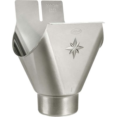 Gromo - grömo zink Einhangstutzen oval titanzink 333/87 mit Stern, 62448