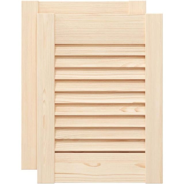 Schranktüren Lamellen-Design 2 Stk. 39,5x29,5cm Massivholz Vidaxl