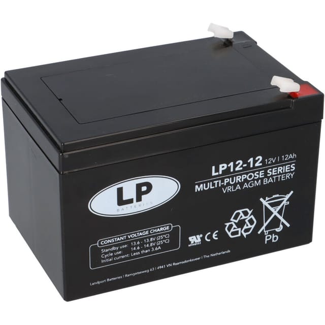 Landport Bleiakku 12V 12Ah AGM Batterie NSA LP12-12 T2