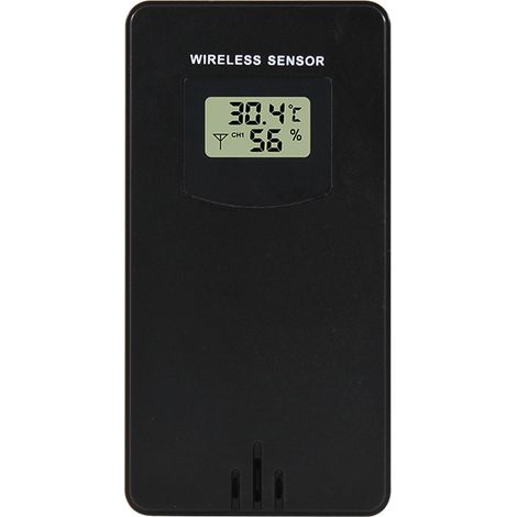 Zubehör Für Wetterstationen, Drahtlose Sensorsonde, Temperaturmonitor, Außensensor Als Ersatz, Neutral, Schwarz, 5x3,4x9,6 Cm, 1 Stück.