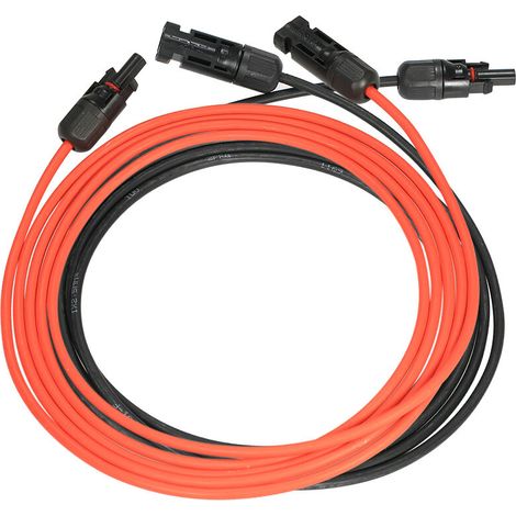 Verlängerungskabel Für Solaranlagen, Solarmodul-verlängerungskabel Mit Mc4-stecker, Rotes Und Schwarzes Adernpaar, 14 Awg, 3 Meter / 10 Fuß