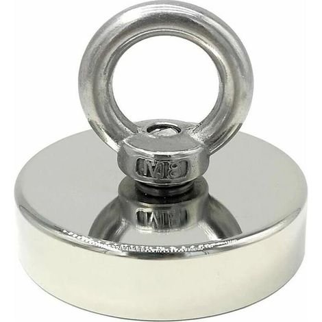 Extrem Starker 120-kg-neodym-magnet – Leistungsstarke Magnete – Ideal Zum Magnetangeln – Ø 60 Mm Mit Neodym-öse