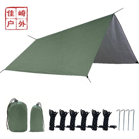 Wasserdichtes, Quadratisches Vordach Für Ein Outdoor-campingzelt, Das Platz Für Mehrere Personen Bietet.