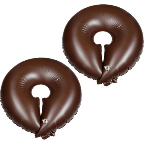 2 Braune Pvc-ringregner (60 Cm) Für Bäume Und Setzlinge, Langsame Bewässerung, 20 Gallonen Durch Tiefenwurzelinfiltration