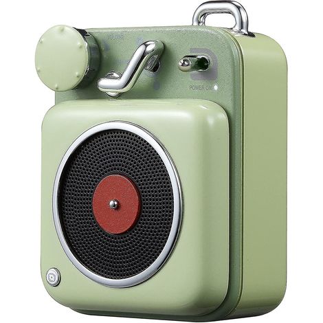 Retro-bluetooth-lautsprecher, Tragbarer Bluetooth-lautsprecher (hellgrün)
