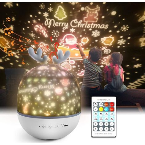 Baby-nachtlicht, Led-nachtlicht Für Kinder, Musikalische Und Leuchtende Lampe Mit 360°-drehung, 8 Liedern, 6 Projektionsfilmen, Für Kinder, Babys, Schlafzimmer, Geschenke, Geburtstage