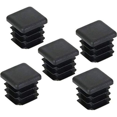 20 Stück Stuhlbeinstopfen, Vierkantrohrstopfen, Quadratische Kunststoff-pfostenkappen Für Möbel-/trampolin-/schrank-/regal-/stuhlbeine (20 X 20 Mm)