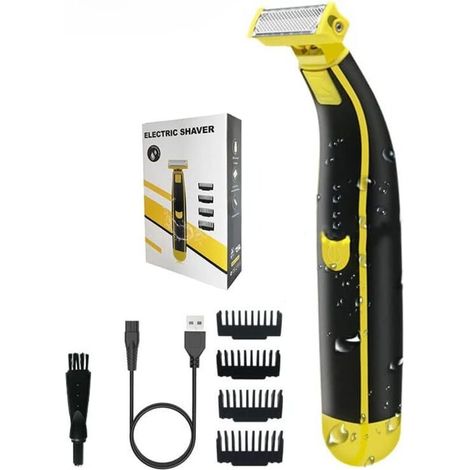 Herren-körperhaartrimmer – Wasserdichter Elektrorasierer (ipx5) – Hypoallergene Keramikklingen – Usb-aufladbar