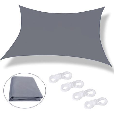 Rechteckiges Sonnensegel (2 X 3 M) Für Den Außenbereich, Wasserdicht, 98 % Uv-schutz, Atmungsaktiv Und Winddicht, Für Pergola, Terrasse, Balkon Und Garten.