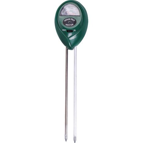 3-in-1-bodentester Für Den Garten: Misst Feuchtigkeit, Ph-wert Und Licht 18 Cm Lange Sonde Für Pflanzen Und Blumen