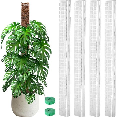 Set Mit 4 Pflanzenstützen Aus Kunststoffschaum Für Zimmerpflanzen, Wachstumsstützen Mit Klettverschluss Für Monstera Und Kletterpflanzen