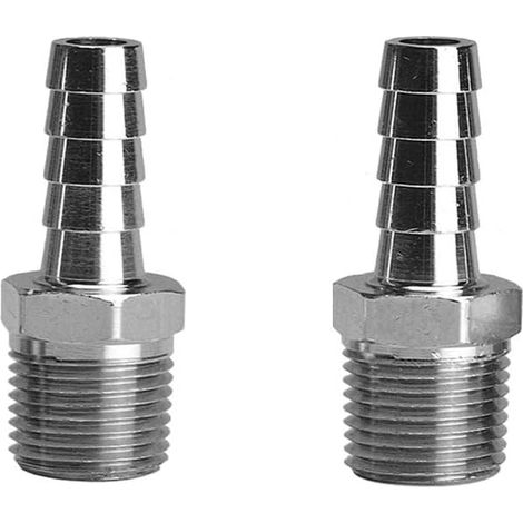 Beduan 1/2" Edelstahl-schlauchanschluss Auf 1/2" Npt-außengewinde Für Heimbrauen (wasser, Brennstoff, Luft).
