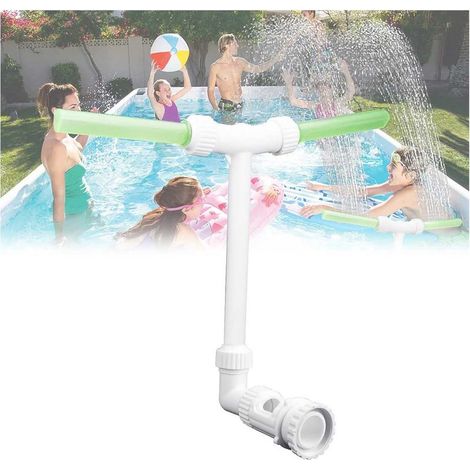 Wasserfallbrunnen Für Schwimmbäder, 2 Wasserstrahlen, Verspielte Sprinkler Für Pools, Poolzubehör, Dekoration Für Innen- Und Außenbereiche Von Schwimmbädern (fluoreszierend)