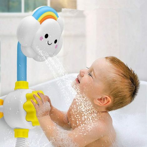 Babybadespielzeug, Wolkenbadespielzeug, Spritzspiel, Faltbares Badespielzeug Mit Saugnapf