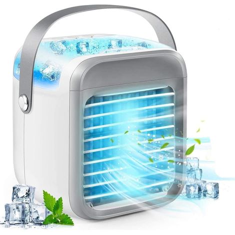 Tragbare Klimaanlage, 3-in-1-klimaanlage, Kompakter Verdunstungskühler Mit Luftbefeuchter, 3-stufige Tischklimaanlage