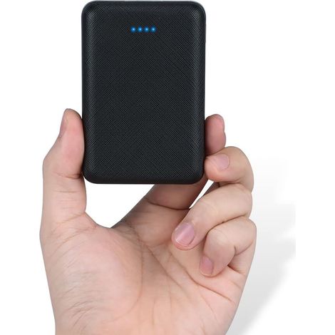 Externer Akku Mit 10000 Mah, Mini-ladegerät Mit 2 Usb-anschlüssen, Kompatibel Mit Iphone, Samsung Usw.