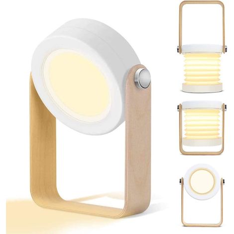 Wiederaufladbare Led-schreibtischlampe Per Usb, Touch-aktivierung – 360°-beleuchtung – Faltbare Nachttischlampe