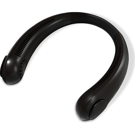 Tragbarer Nackenventilator, Mini-ventilator Ohne Rotorblätter Zum Umhängen, Kleiner Ventilator Für Outdoor-sportarten (schwarz)