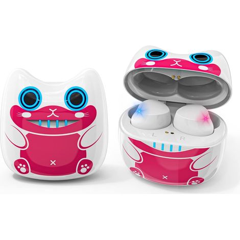 Kabellose Kopfhörer Für Kinder, Weiß, Bluetooth, Mit Mikrofon, Ladeetui, 36 Stunden Akkulaufzeit, Geräuschunterdrückung, Ipx5 Wasserdicht.