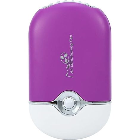 Mini-tragbarer Ventilator, Elektrischer Klimaanlagenventilator, Usb-wiederaufladbarer Tragbarer Kühlventilator Zum Schnellen Trocknen Von Wimpernverlängerungs-nagellack (lila)