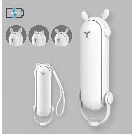 Mini-usb-handventilator, Wiederaufladbarer Usb-ventilator Mit 2 Einstellbaren Geschwindigkeiten, Tragbarer Mini-tischventilator, Inklusive Eines Aromatherapie-aufsatzes (mini-größe, Weiß)