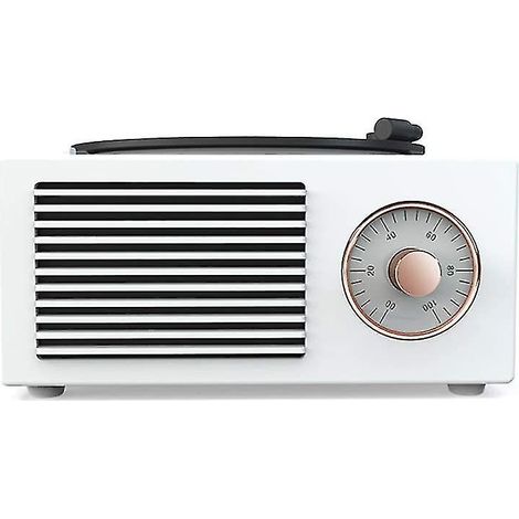 Retro-bluetooth-lautsprecher, Retro-bluetooth-fm-radio, Leistungsstark Kabellos (weiß)
