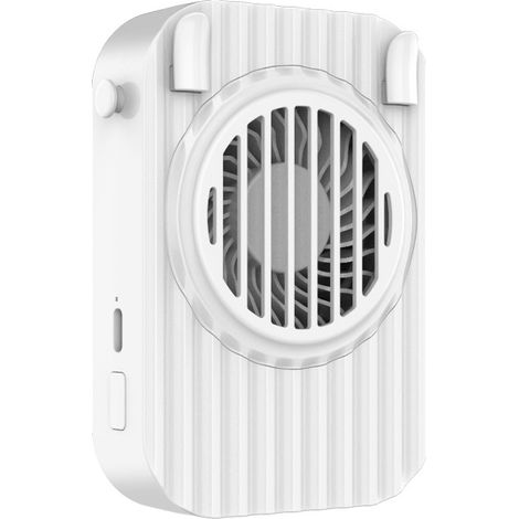 Tragbarer Nackenventilator, Hängeventilator, Langlebiger Akku, Kleiner Tragbarer Outdoor-ventilator, Usb-anschluss (weiß)
