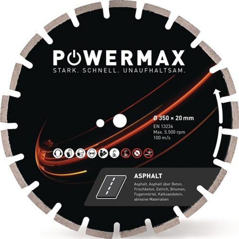Powermax Diamanttrennscheibe Powermax Asphalt Ø 350 Mm Bohrung 20 Mmsegmentbreite 3,2 Mm Segmenthöhe 12 Mm