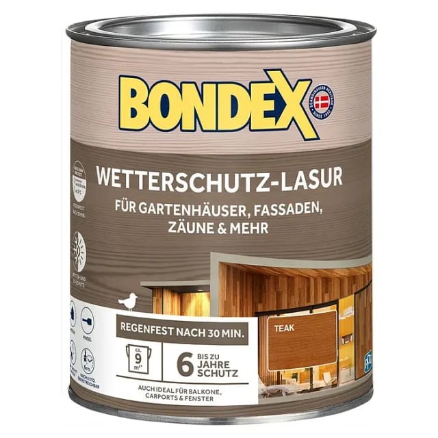 Wetterschutz-lasur teak 0,75 l - 466142 - Bondex