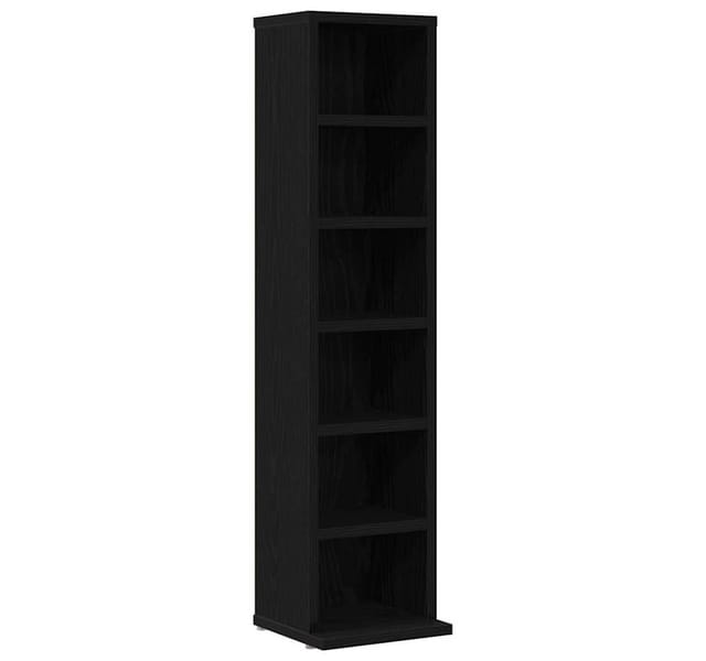 CD-Schrank Schwarz Eichen-Optik 21x20x88 cm Holzwerkstoff Vidaxl