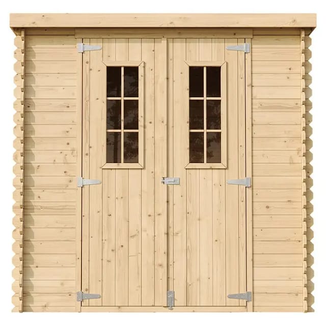 M311C+M311G Holzhaus Gartenhaus - Gartenschuppen Holz mit Boden Imprägnierte B204xL142xH200 cm/ 2,22 m2 Lagerschuppen für Garten - Fahrrad Schuppen