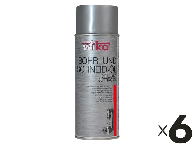 Spray Bohr- und Schneidöl, 400 ml, 6 Stück - Wiko