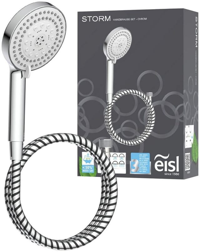 Parma Handbrause-Set, Chrom/Schwarz