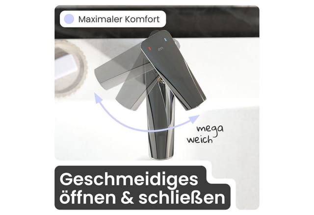 Instmaier - B2 Waschtischarmatur, Chrom/Schwarz