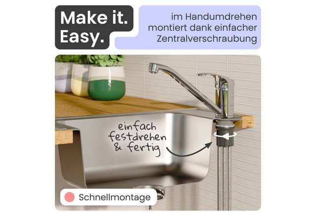 Instmaier - K1 Spültischarmatur Niederdruck, Chrom