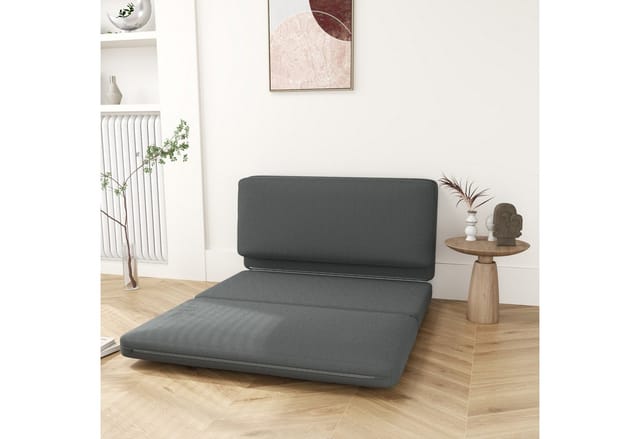Homcom - Bodensofa 3-in-1 Klappbar Schlafsofa Bodensessel mit Samtoptik, Gepolstert Sofabett bis 240 kg belastbar für Schlafzimmer, Wohnzimmer,