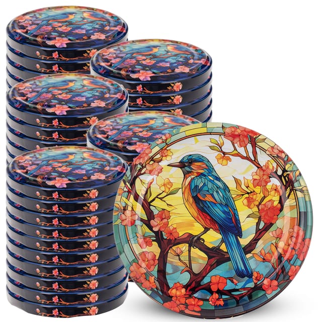 Deckel fi82 Packung mit 50 Stück Vögel Buntglas TO-82 - Kadax
