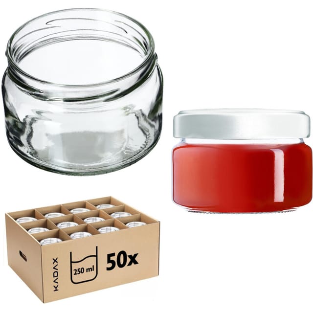 Kleine Marmeladengläser – 250 ml – mit Deckel – luftdicht – zum Verschenken – Mini-Gläser für - Kadax