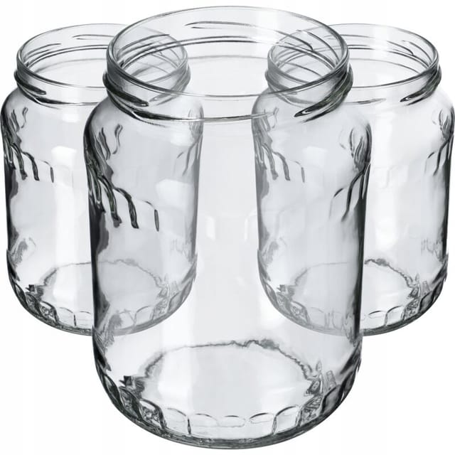 KADAX 48er-Set Marmeladengläser 720 ml mit Schraubdeckel mit Drehverschluss